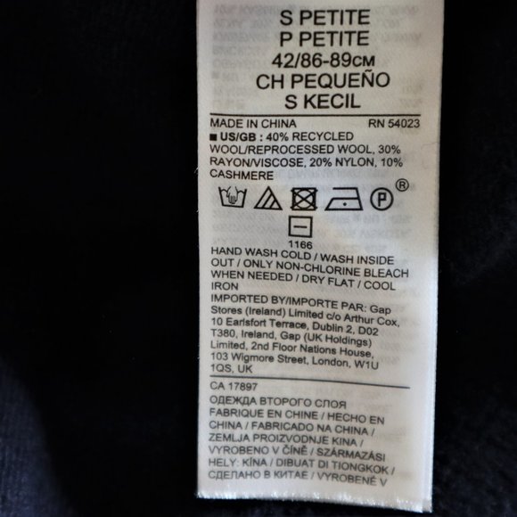 Banana Republic Navy Italian Wool-Cashmere Turtleneck Sweater - Picture 6 of 7